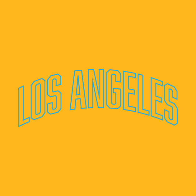 Los Angeles Electric Blue Outline by Good Phillings