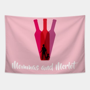 Mommas and Merlot logo Tapestry