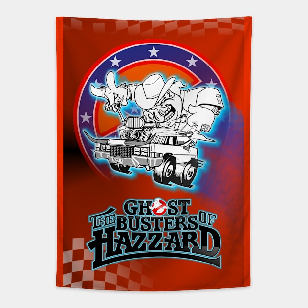 GBs of Hazzard (Poster) red white Tapestry by BtnkDRMS