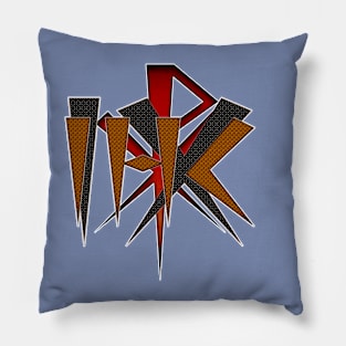 Christogram IHS, IX, Red Chi Rho Alternate Font Pillow