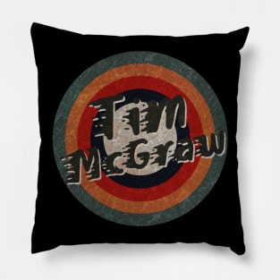 Retro Color Typography Faded Style Tim McGraw Pillow