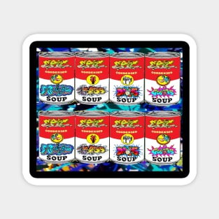 pop soup cans abstract art Magnet