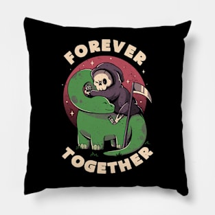 Forever Together - Cute Grim Reaper Dino Gift Pillow