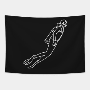 Scuba diver Tapestry