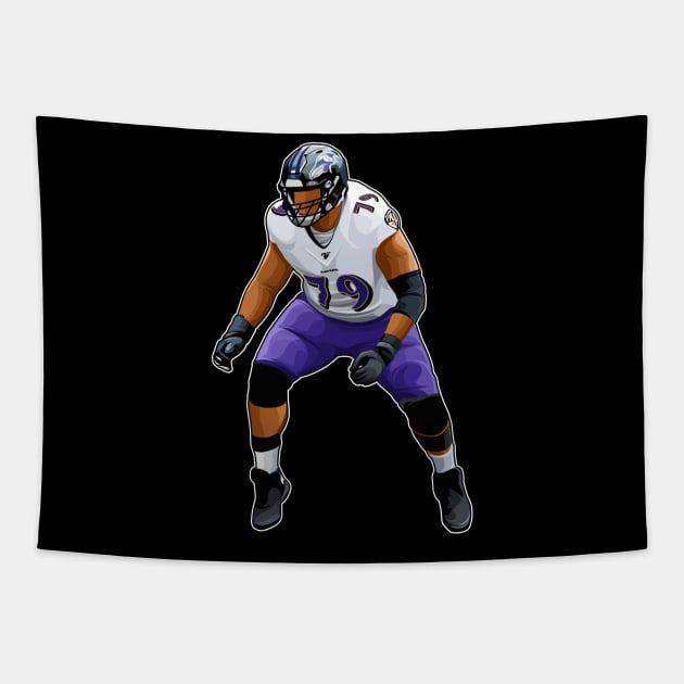 Ronnie Stanley #79 Get Ready Tapestry by RunAndGow