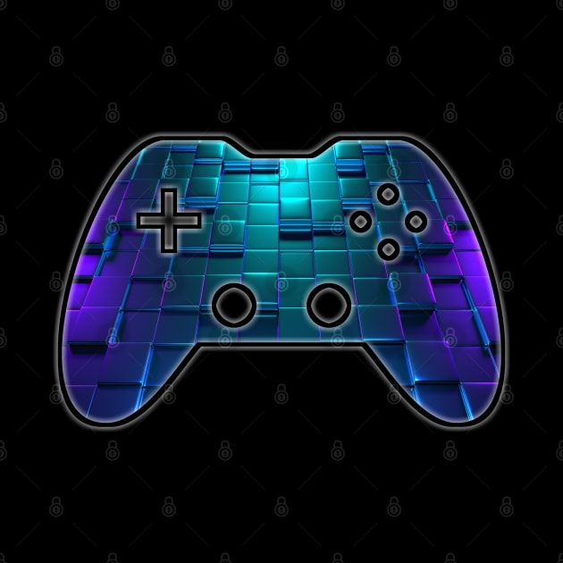 3D Abstract Blocks Pattern - Gaming Gamer Abstract - Gamepad Controller - Video Game Lover - Graphic Background by MaystarUniverse