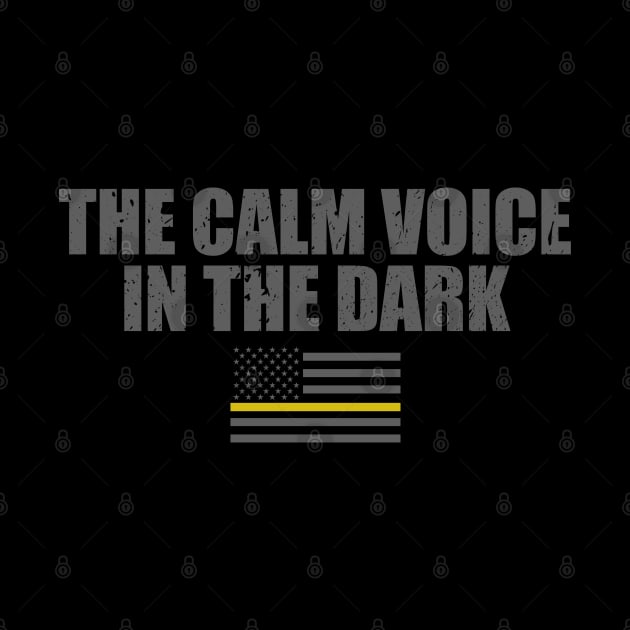 The Calm Voice In The Dark Thin Gold Line Flag by bluelinemotivation