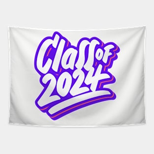 Cool Vibes Graduation Celebration Tee - Class of 2024 - Stylish Commemorative Shirt - Unique Graduation Party Gift Tapestry