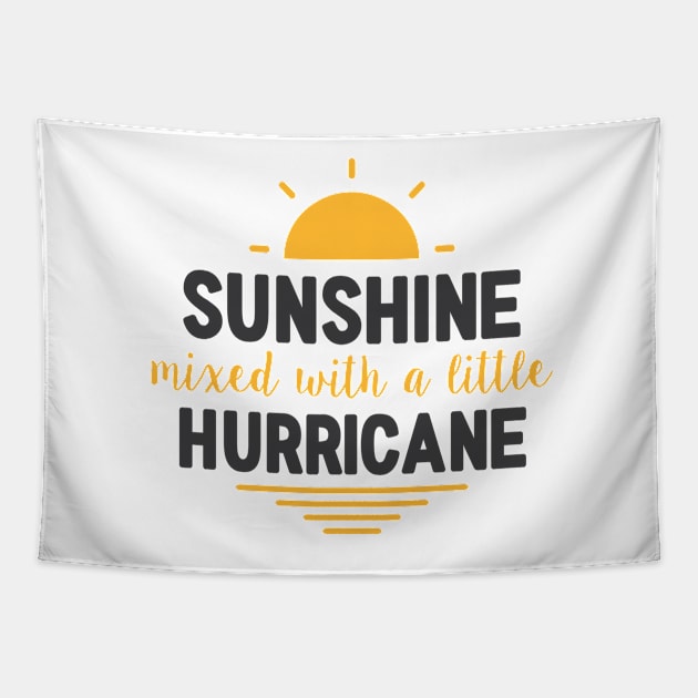 Sunshine Mixed with Hurricane Type of Girl Tapestry by Suniquin