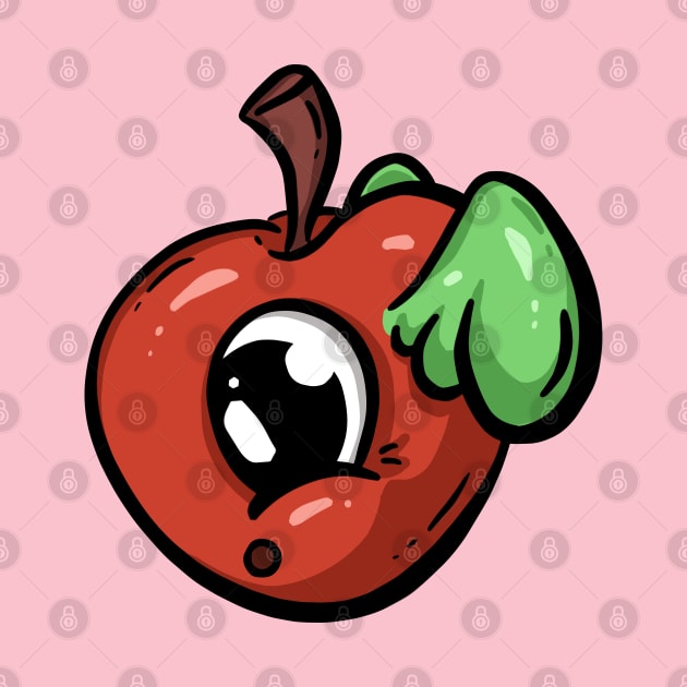 Cute Flying Cherry Cartoon Illustration by Squeeb Creative