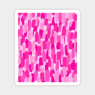 Brush Stroke Abstract in Shades of Pink Magnet