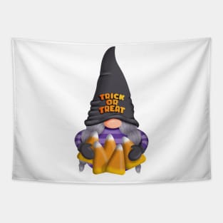 Gnome with Candy Corn - Trick or Treat Tapestry