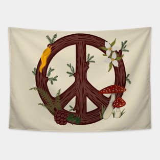 Redwood Peace Sign Tapestry