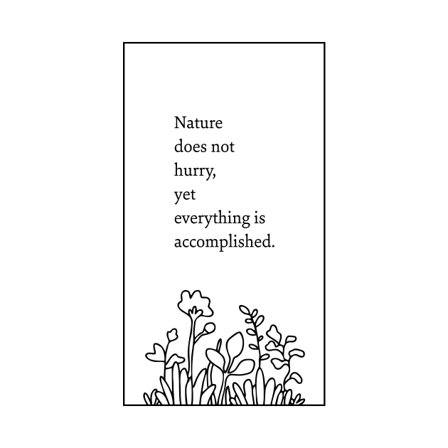 Inspirational quote with hand-drawn plants by aiymdesign