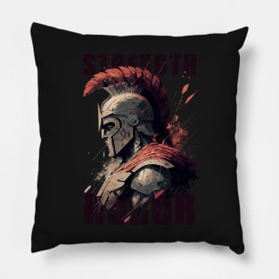 The Legendary Spartan: A Symbol of Strength and Honor Pillow