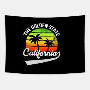 California Vintage 70s Retro Throwback Design Tapestry