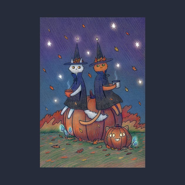 Halloween Cat Witches by illustore