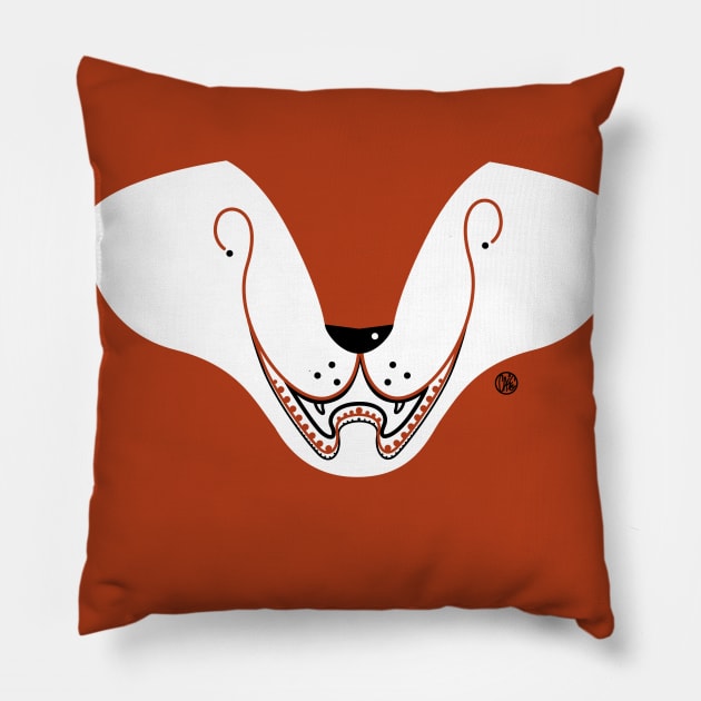 Laughing Kitsune Pillow by caseycastille