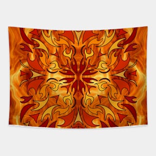 Fire Mandala Tapestry