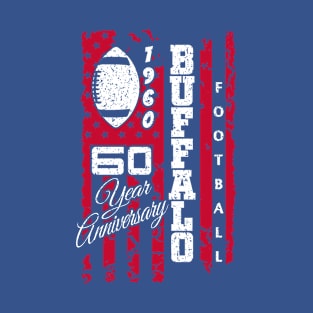 Savage Since 1960 Buffalo Football Vintage Flag T-Shirt