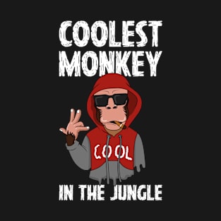 Coolest Monkey In The Jungle Funny Monkey Gift T-Shirt