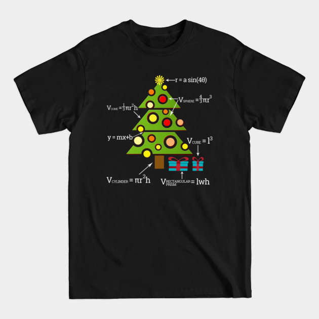 Disover Funny Math Geometry Christmas Tree Geometree Teacher Gift - Funny Math Geometry Christmas Tree Geom - T-Shirt