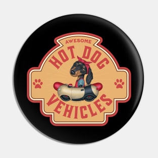 Awesome Dachshund Hotdog Vehicles Pin