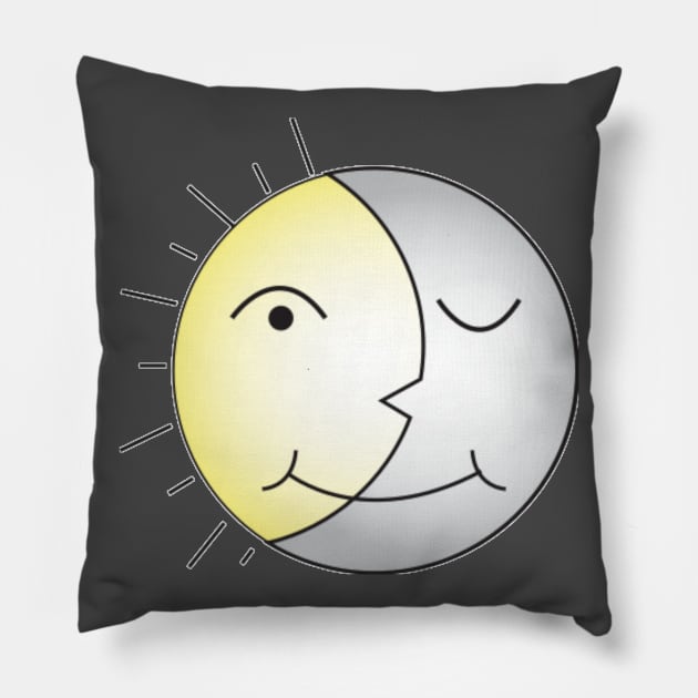 Lispe Sun Sleepy Moon Pillow by Lispe
