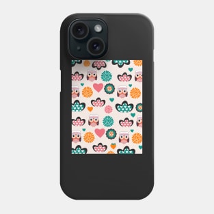 Owls and hearts Phone Case