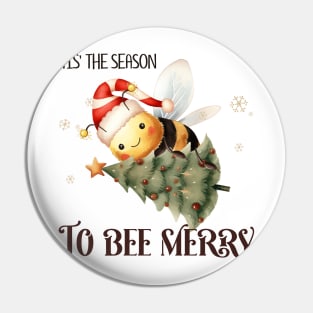 Funny Christmas Bee Quote Pin