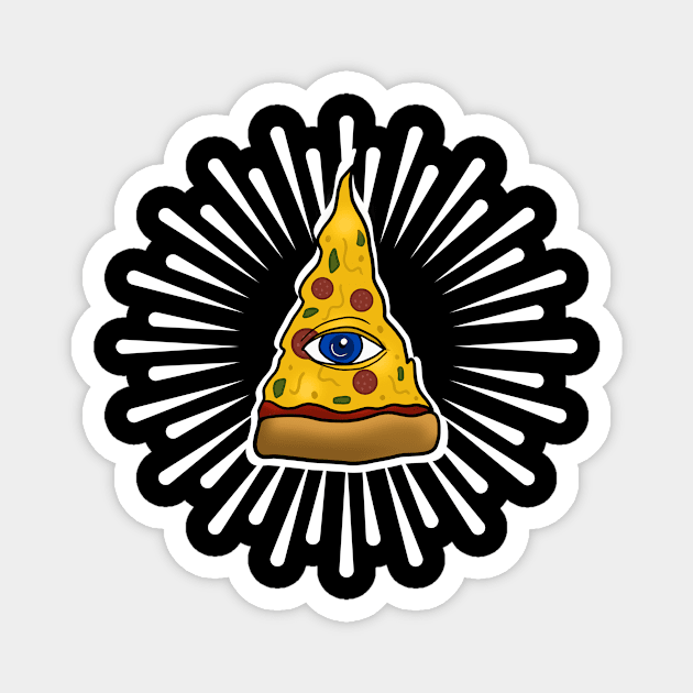 Funny Pizza, Third Eye, Pizza is Everything Magnet by dukito