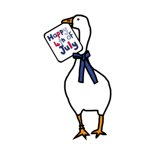 Happy 4th of July says Gaming Goose T-Shirt