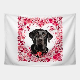 Labrador Retriever Be Mine Valentine Tapestry