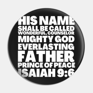 Isaiah 9-6 Christmas Messianic Prophecy Prince of Peace Pin