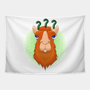 Doubting Llama Art Tapestry