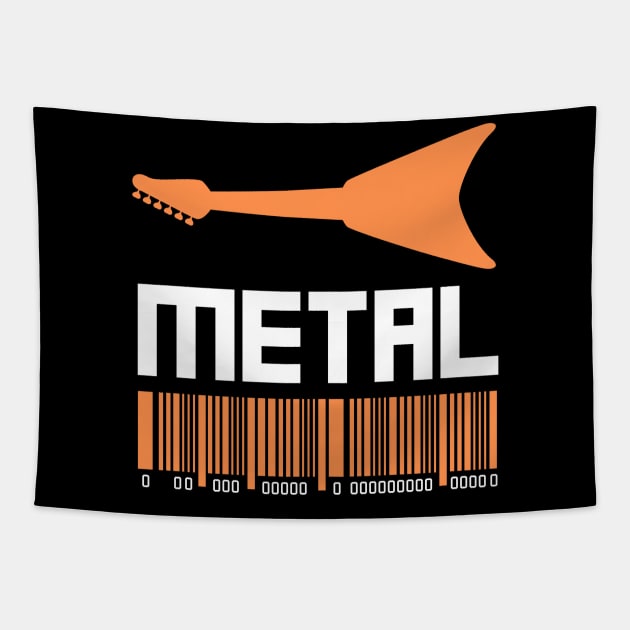 Metal Music Guitar Tapestry by Abeer Ahmad