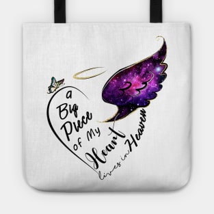 A Big Piece of My Heart lives in heaven Tote