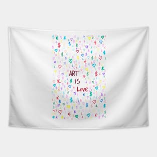 Art Is Love Tapestry