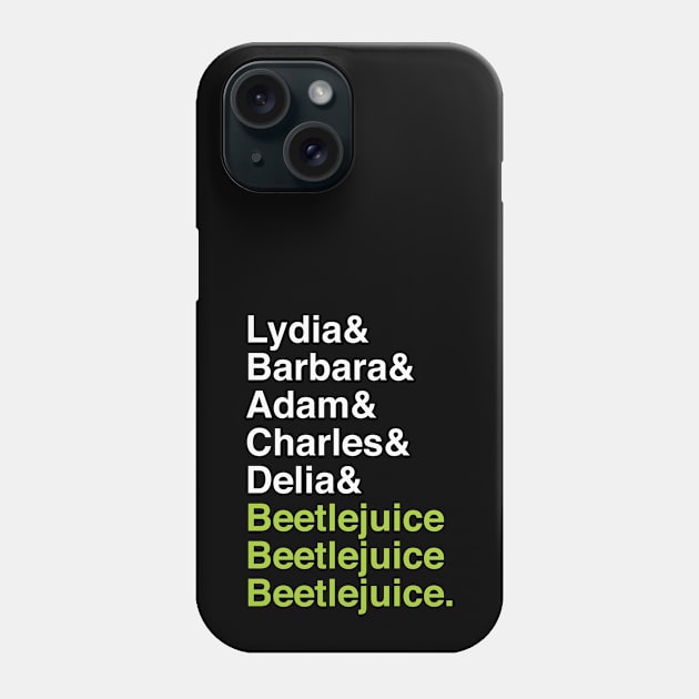 Beetlejuice Ampersand Names Phone Case by redesignBroadway