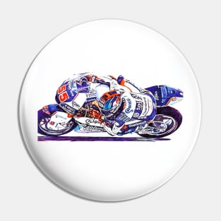 Ballpoint Sketching MotoGP Team No 55 Pin