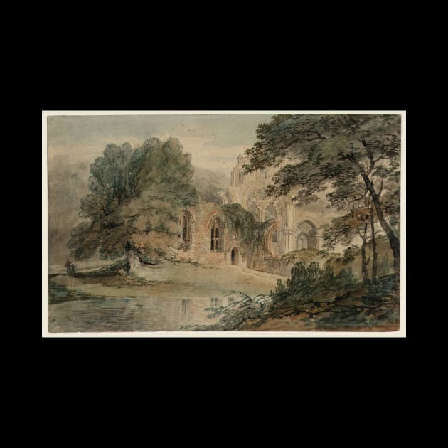 A Ruined Abbey by a Pond, 1795-97 by Art_Attack