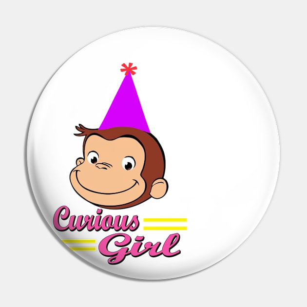 Curious George of Birthday Girl Pin by FirmanPrintables