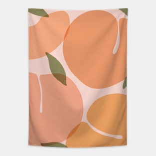 Cute Peaches Pattern Peach Pastel Tapestry