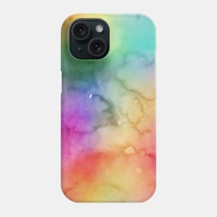 Bright Purple Green Blue Pink Pastel Rainbow Watercolor Ombre Shades Phone Case
