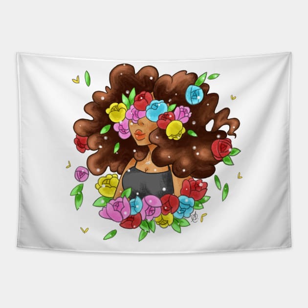 Aliyah Art Roses Tapestry by aliyahart