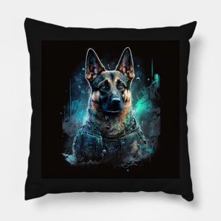 German Shepard Puppy doggy dog Sci-fi Pillow