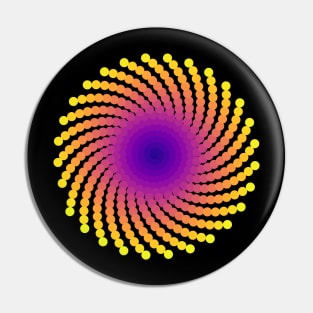 Sun Spiral Plasma Galaxy | Light Sunset Yellow Red Blue Pin