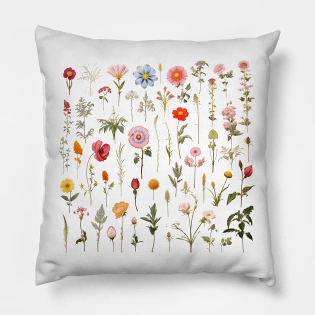 Vintage Flower Botanical Pillow by Selknen 🔥