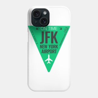 Airport code JFK triangle Phone Case