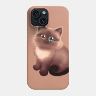 Brown Sitting Cat Phone Case